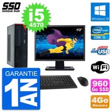 PC Fujitsu E520 DT Ecran 19" Intel i5-4570 RAM 4Go SSD 960Go Windows 10 Wifi