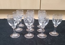 10 Anciens Petits  Verres À