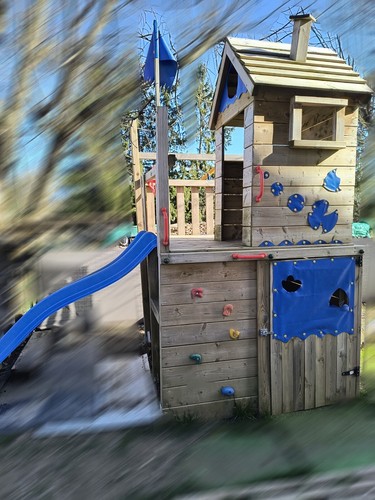 Portique jeux enfant cabane - portique,