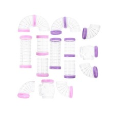  16 pièces bricolage Cage Tunnels Hamster Cage Tubes externes connexion Tubes de