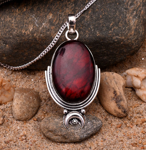 Pendentif fait main argent - fait,