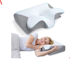 Oreiller cervical à mémoire de forme papillon, oreiller de sommeil confortable