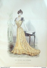 Gravure Mode illustree 1899 #