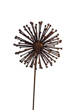  fleur en fer forgé sur tige   / décoration de jardin 