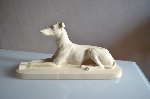 Chien lévrier céramique - chien,