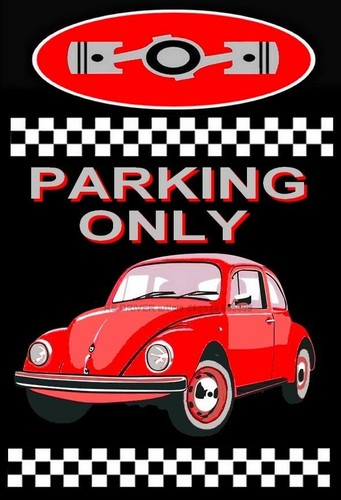 Plaque parking only volkswagen - plaque,