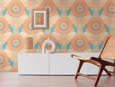 Papier peint floral dans - peint,