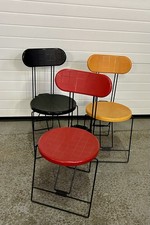 3 CHAISEs Pliantes DESIGN 80 post-moderne Andries Van Onck Made In Italy