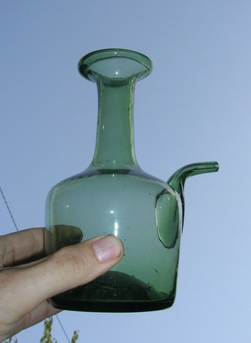 Porron verre soufflé cul - porron,