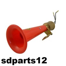 Klaxon Sifflet de Loup Turque Universel 12V Plastique Rouge pour Camion Tracteur