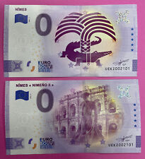2 BILLETS 2021-6-7 TOURISTIQUE 0 EURO ANNIVERSAIRE CROCODILE & NIMES NIMENO II
