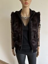 Veste marron sans manches en fausse fourrure taille S jamais portée 