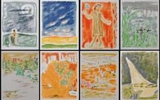 Jules CAVAILLES : Nuit d'été, 8 Lithographies Originales, 1962, 4800ex