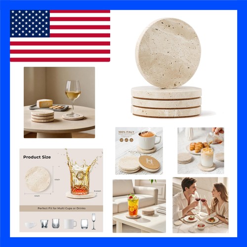 Round travertine marble - 4,