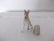 statue de  chien miniature   malinois en porcelaine   collection