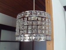 ancienne lampe, ancienne lampe suspension pampilles 70 .