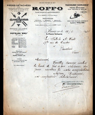 PARIS (XI°) Atelier de LIVRY / PIECES détachées MACHINES AGRICOLES "ROFFO" 1931