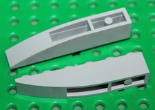 2 x Lego MdStone Slope Brick