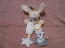 Doudou lapin musical beige