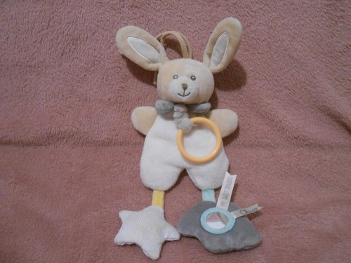 Doudou lapin musical beige