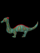 Dinosaure tissu vert peluche