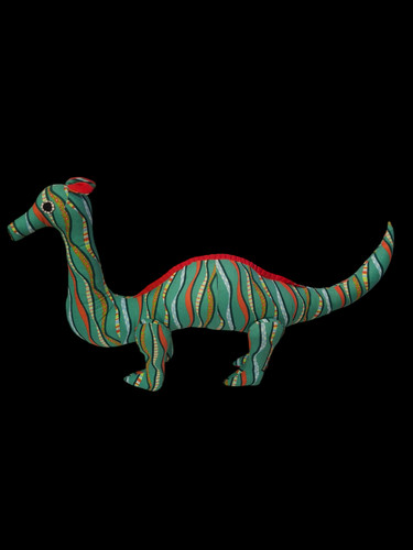 Dinosaure tissu vert peluche