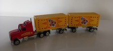 MAJORETTE   France camion  américain   cirque PINDER  ech 1/87  occasion en tbe