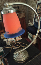 lampe a Poser avec tulipe pate de verre art déco non signé état voir les photos