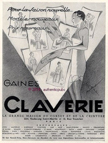 Publicite claverie gaine - claverie,