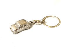 Porte-Clés Clés Auto FIAT 500 ÉPOQUE Métal Satiné Métal Keychain
