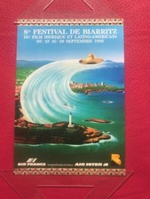 Affiche Originale Ancienne du 8è FESTIVAL DE BIARRITZ   par Luigi CASTIGLIONI