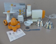 Robot MOULINEX Charlotte vintage orange hachoir viande râpe légume cuisine boite