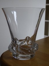 DAUM FRANCE 1 ANCIEN VASE EN CRISTAL MODELE SORCY HT 12,5 cm EPOQUE 1960