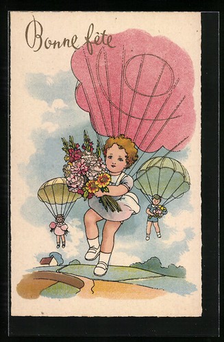 Carte postale artiste enfants - postale,