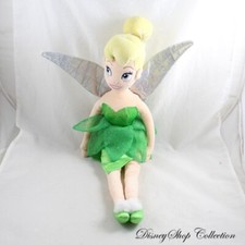 Poupée peluche fée Clochette DISNEYLAND PARIS robe verte ailes brillantes 55 cm