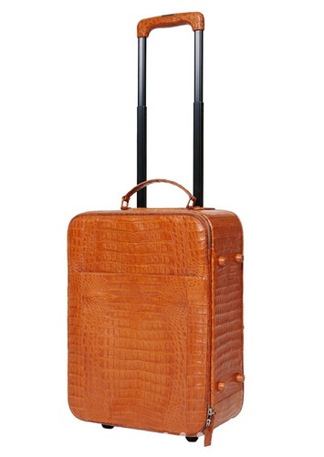 Valise fashion cuir - , crocodile