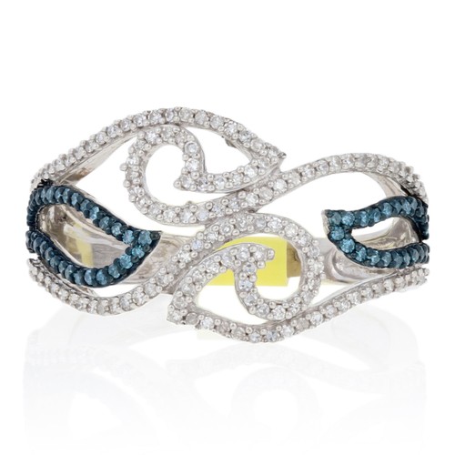 Nouvelle bague diamant bleu - bague,
