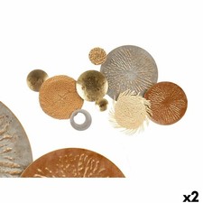 Décoration murale Gift Decor Marron Gris Métal Papier Fibre naturelle 90,2 x 