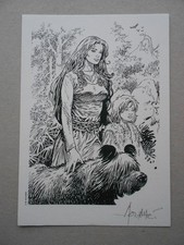 Superbe ex-libris AOUAMRI 01 THORGAL SAGA 19x25 cm