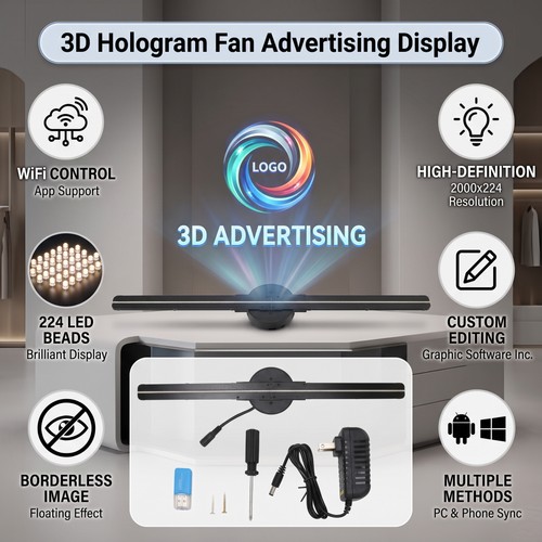 Hologram fan borderless - 3d,