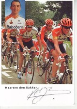 CYCLISME carte  cycliste MAARTEN DEN BAKKER équipe RABOBANK
