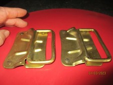 Ancienne Poignée Tôle de Tiroir Meuble Métier Bureau Caisse Coffre Déco Atelier