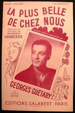 Partition Ancienne - La Plus Belle de Chez Nous - Georges Guétary - 1946