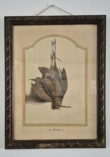 Lithographie non Signée d après Édouard Travies,  encadrée sous verre.60x80 Cm.