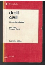 DROIT CIVIL. INTRODUCTION GENERALE (1979) WEILL (Alex) et François TERRE  DALLOZ