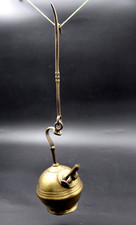 Ancienne rave lampe à huile de mineur en bronze GARDON MACON Breveté SGDG