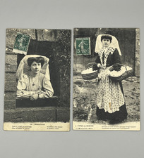 CPA x2  - TYPES DU CENTRE LA MARCHANDE D'OEUFS / METIER + LAMOUROUSO