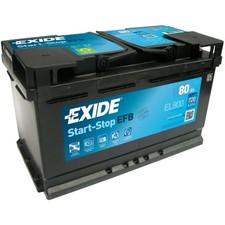 Batterie de voiture Exide EL800 Start-Stop EFB 12V 80Ah 720A