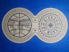 Sous bock  bieres du monde - 17 x 9 cm