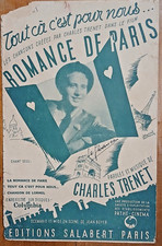 Partition de "Tout çà c'est pour nous" de Charles TRENET - 1941